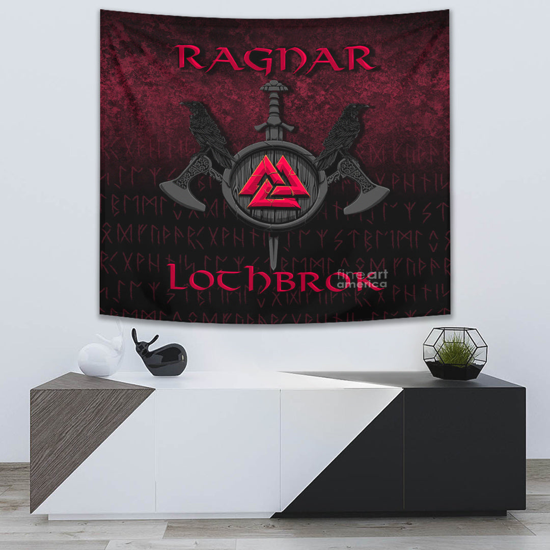 viking-tapestry-ragnar-lothbrok-ragnar-lodbrok-viking-warrior-red-version-tapestry