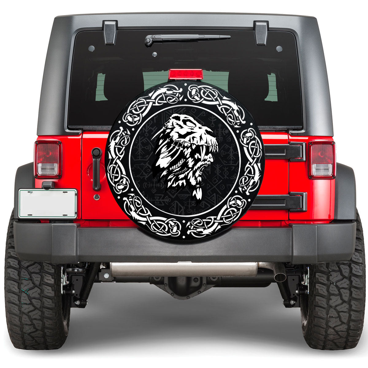 Viking The Shaman In Skull Of An Animal Viking Spare Tire Cover RLT12 - Wonder Print Shop