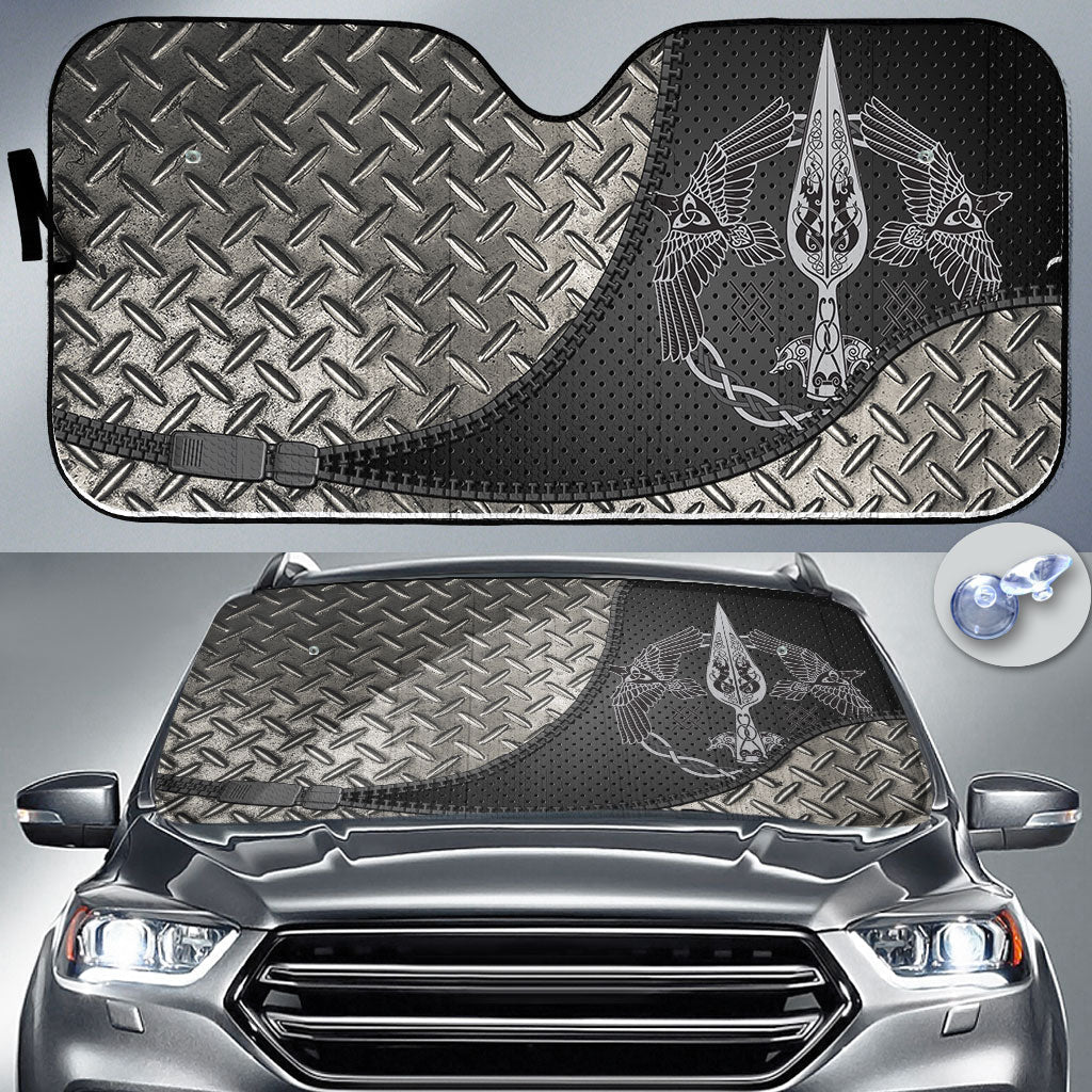 viking-auto-sun-shades-the-spear-of-the-god-odin-gungnir-two-ravens-auto-sun-shades