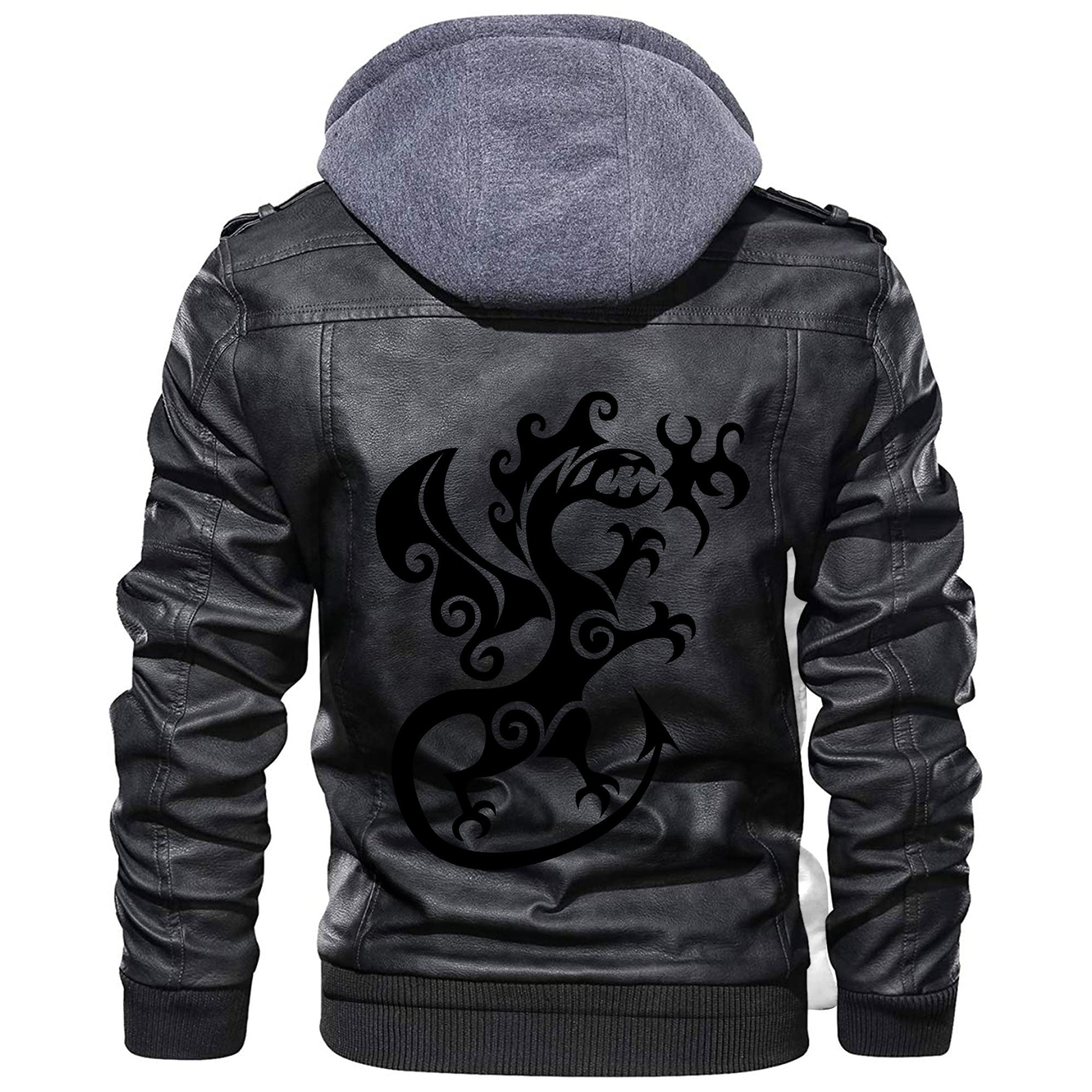 Viking The Early Tattoo In The Form A Dragon Leather Jacket RLT12 - Wonder Print Shop