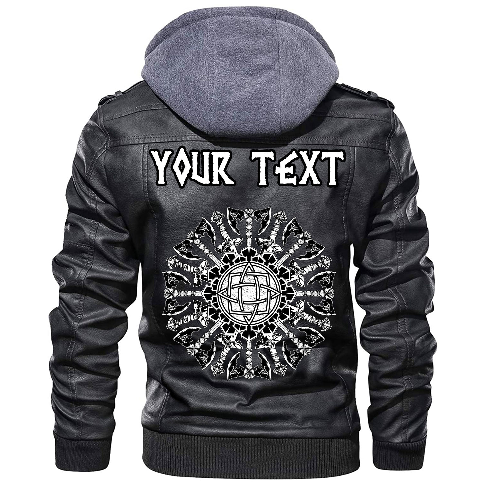 (Custom) Wonder Print Shop - The Poleaxe and Sword Leather Jacket RLT12 - Wonder Print Shop