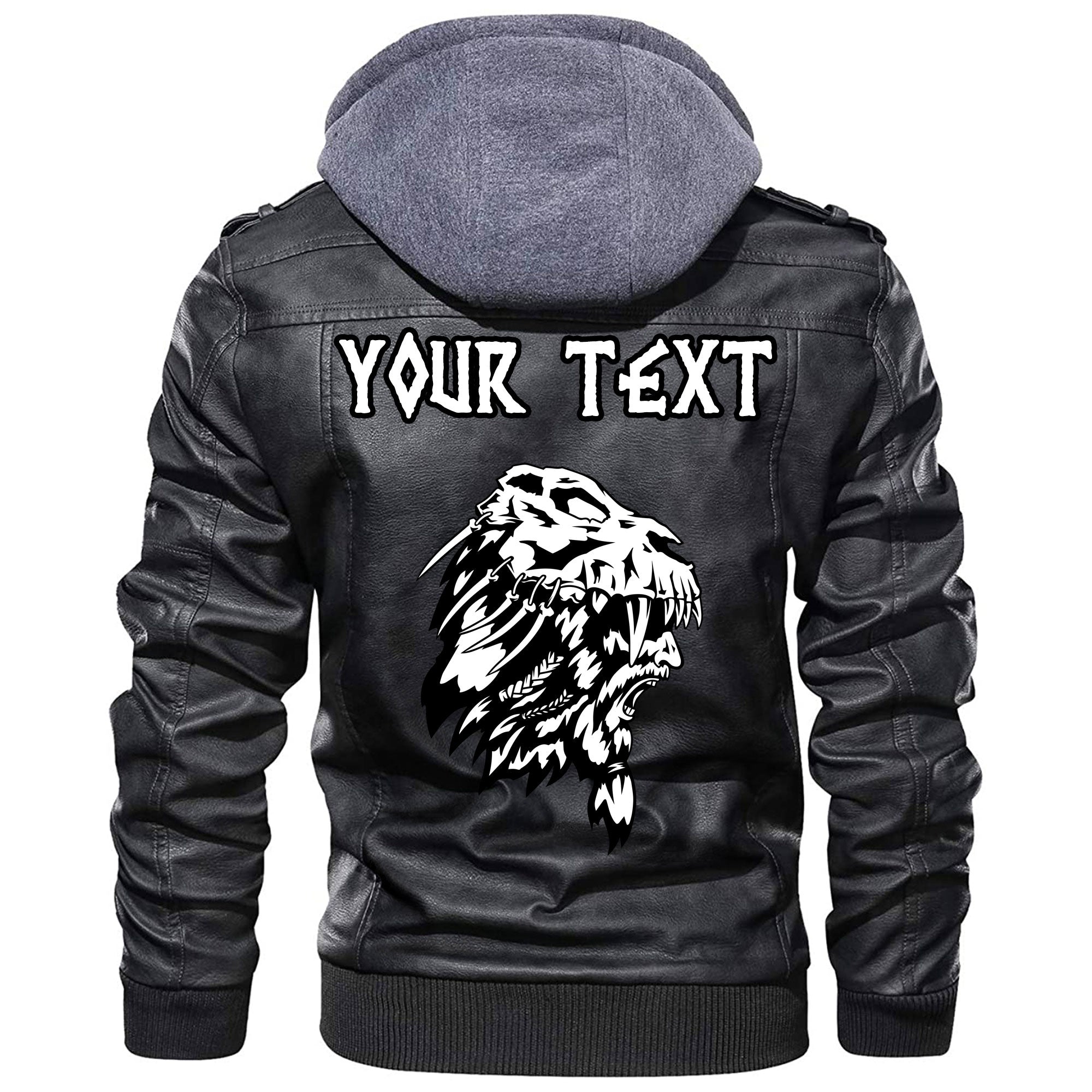 (Custom) Wonder Print Shop - The Shaman In Skull Of An Animal Leather Jacket RLT12 - Wonder Print Shop