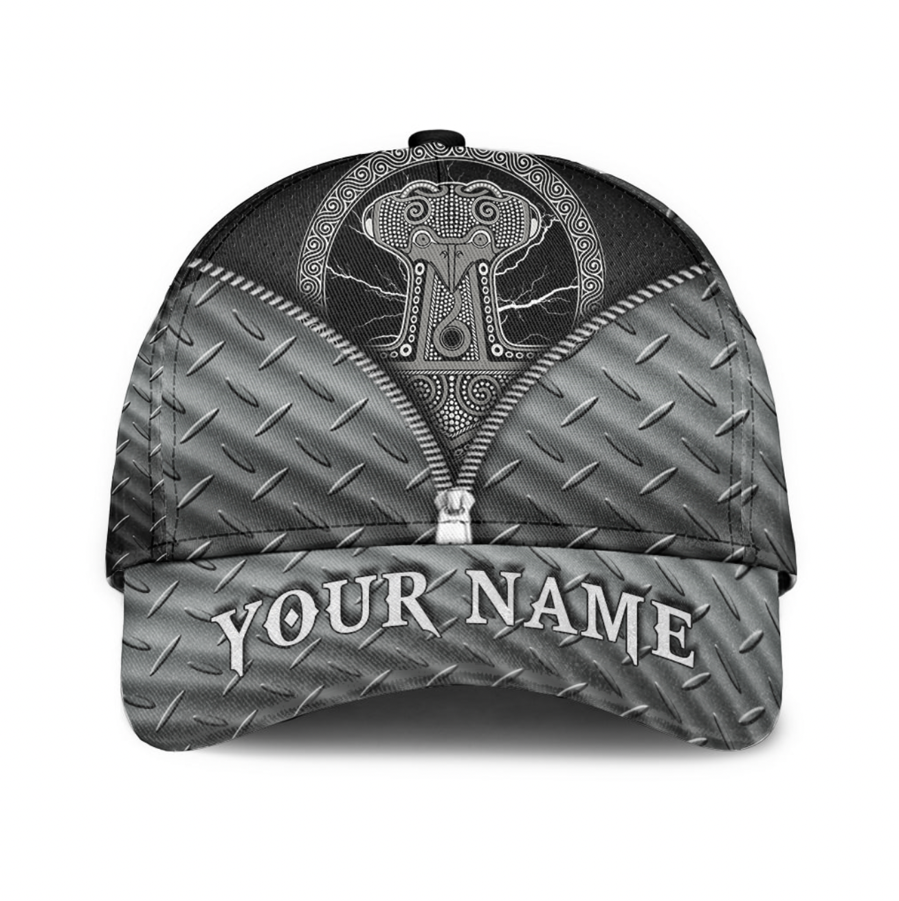 custom-viking-classic-cap-thors-hammer-mjollnir-against-the-backdrop-of-the-glittering-lightning-classic-cap