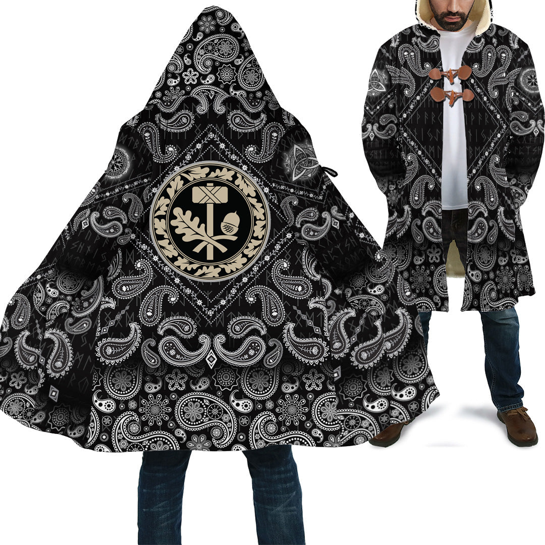 viking-cloak-thors-hammer-mjolnir-and-the-scandinavian-oak-leaf-ornament-with-bandana-paisley-style