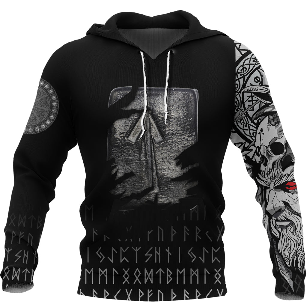 Viking Hoodie Tiwaz Norse Runes RLT12 - Wonder Print Shop