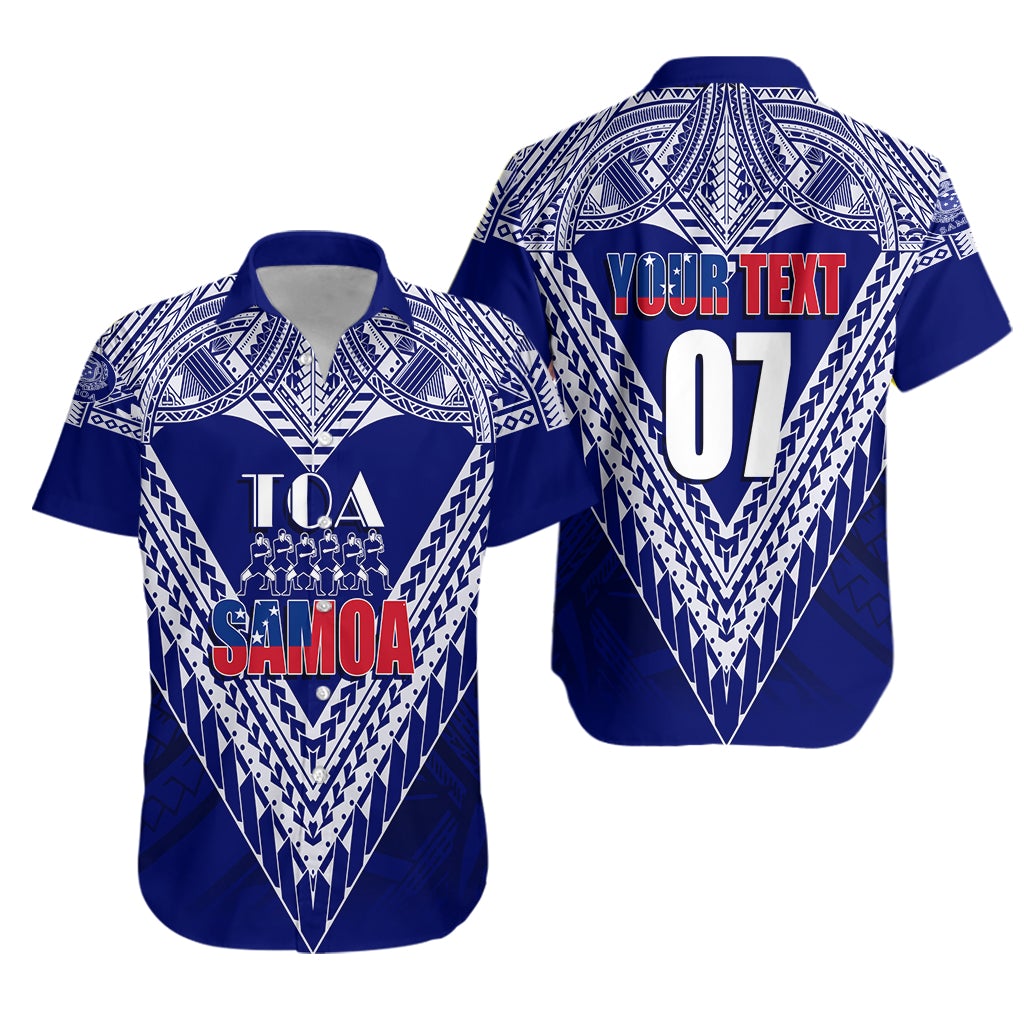 (Customize Personalize) Toa Samoa RLS Warriors Siva Tau Hawaiian Shirt - Wonder Print Shop