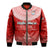Custom Personalised Mate Ma'a Tonga Rugby Bomber Jacket Tongan Kupesi Ngatu Style LT9 - Wonder Print Shop