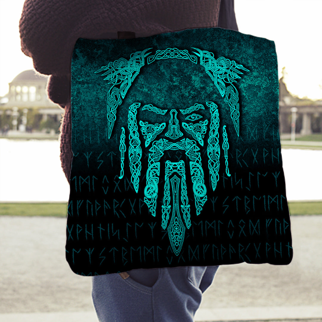 viking-tote-bag-eye-of-odin-cyan-version-tote-bag