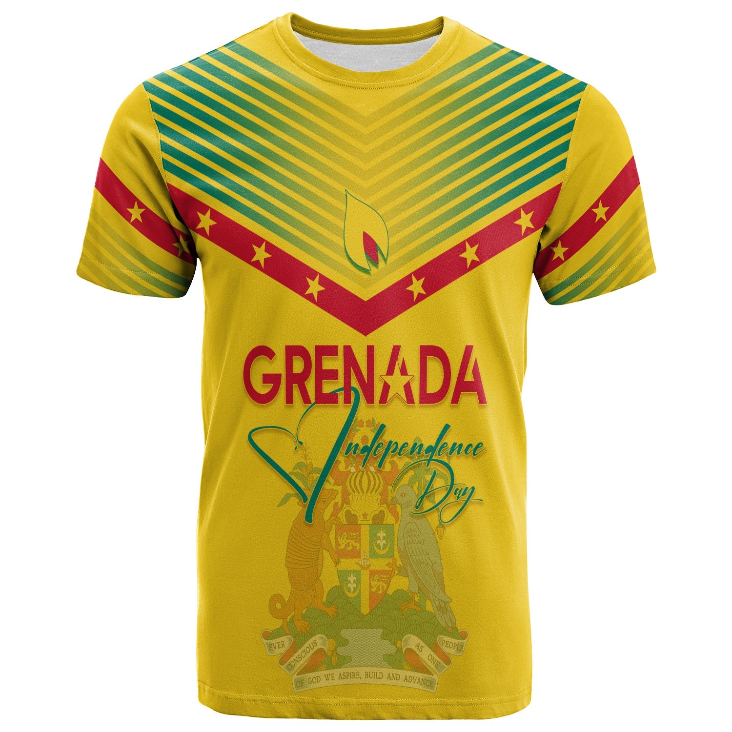 Grenada Independence Day T Shirt Geometric Style Ver 02 - Wonder Print Shop