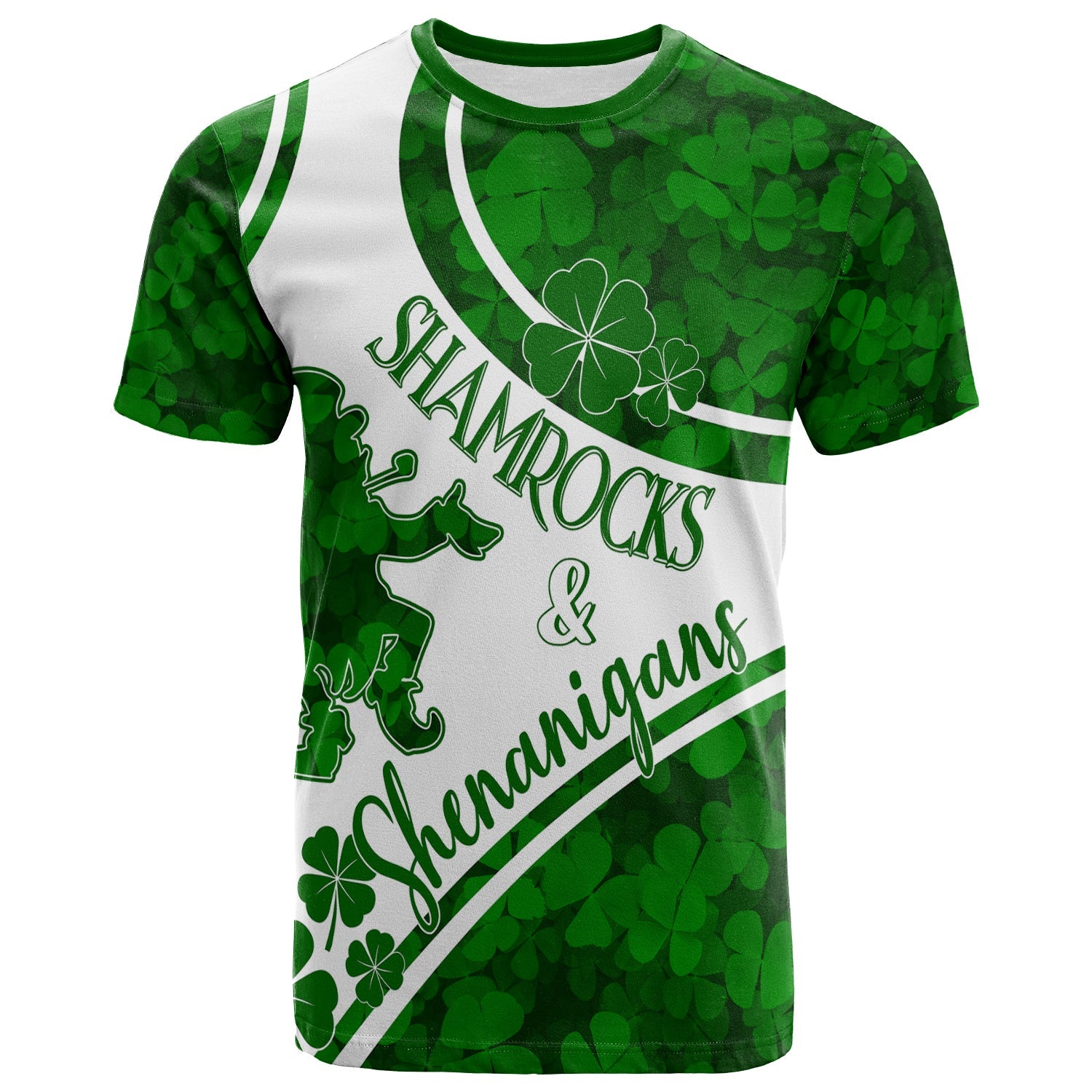 Saint Patrick Day T Shirt Shamrocks And Shenanigans - Wonder Print Shop