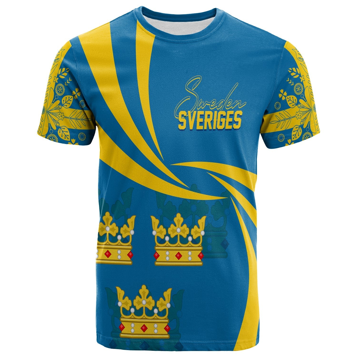 sweden-three-crowns-personalised-t-shirt-heja-sverige