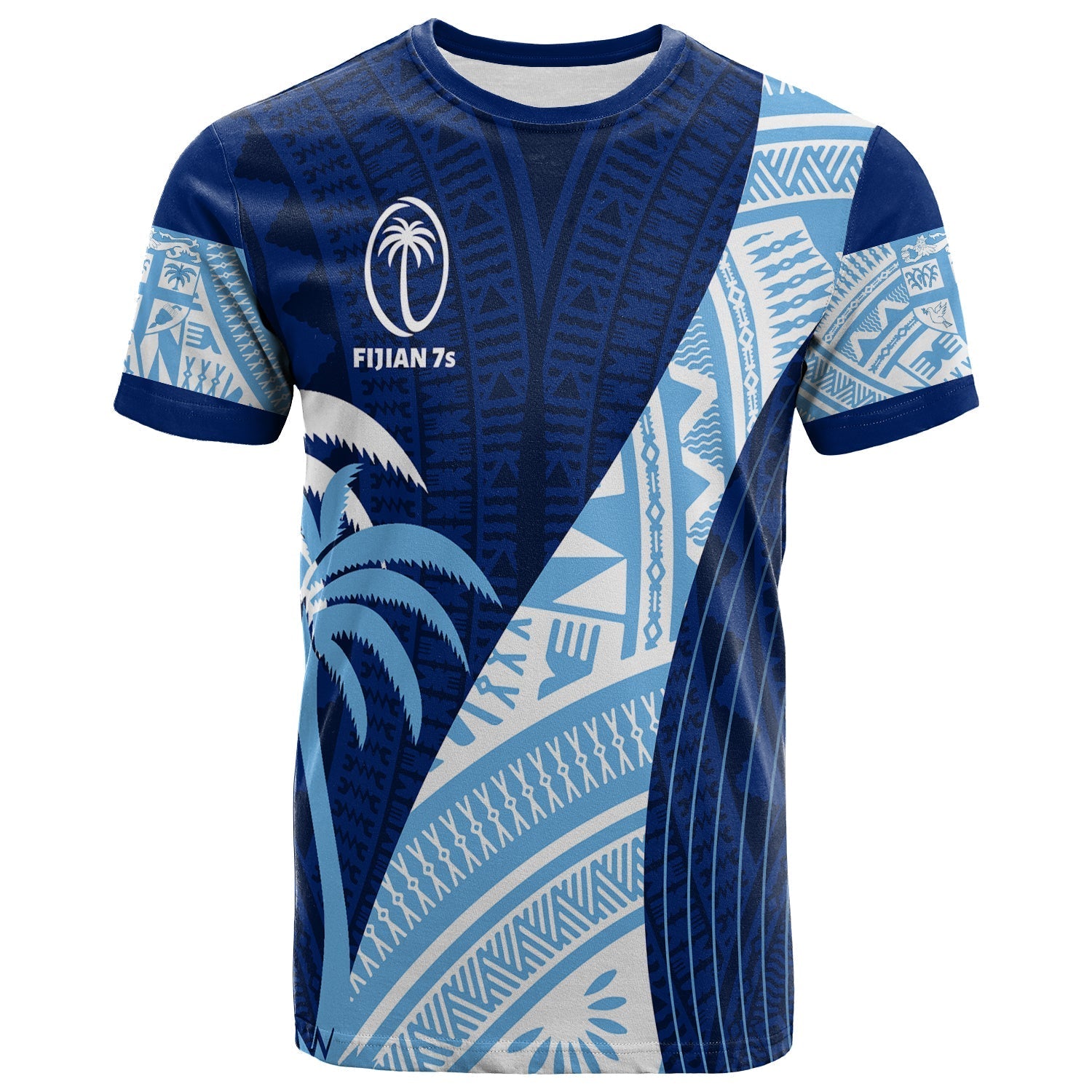 Personalised Fiji Rugby Sevens T Shirt Kaiviti Kesakesa - Wonder Print Shop