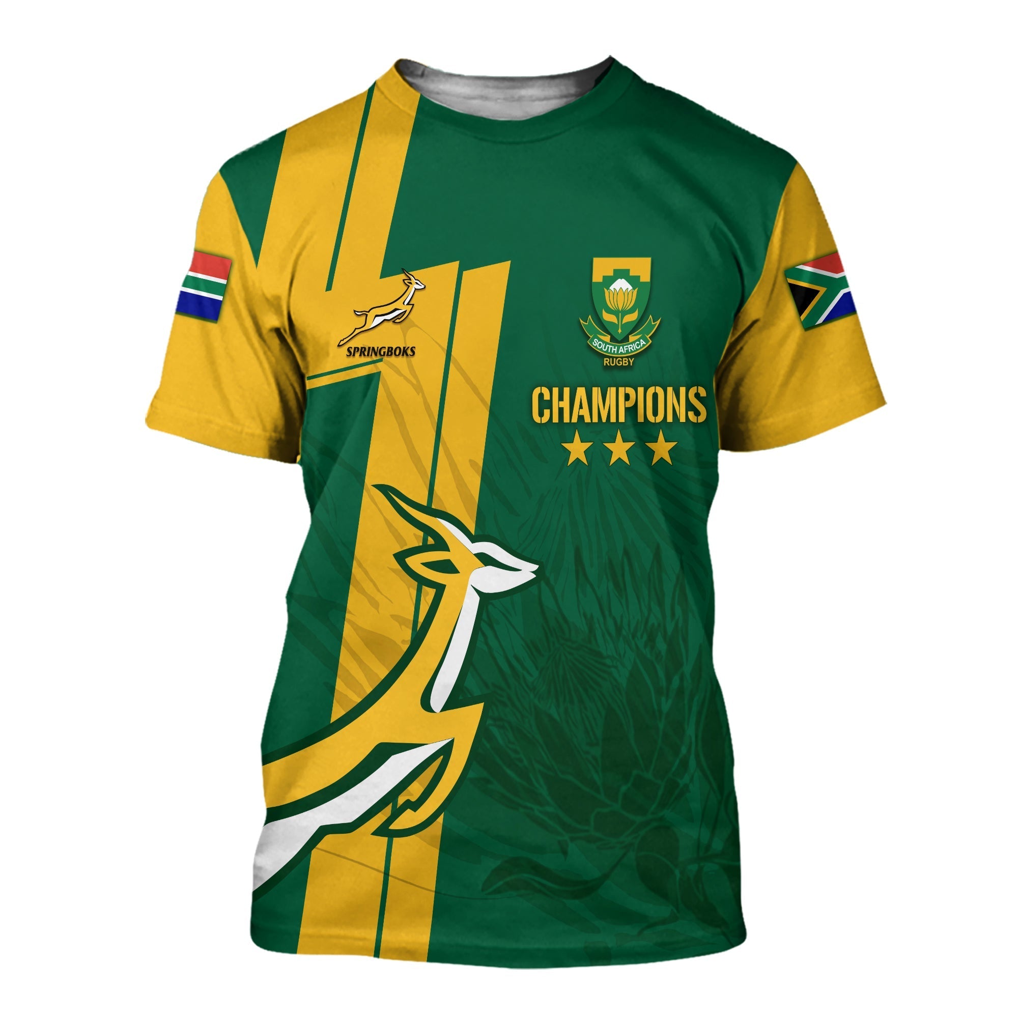 Personalised South Africa T Shirt Rugby 7s 2022 Champion Springboks - Wonder Print Shop