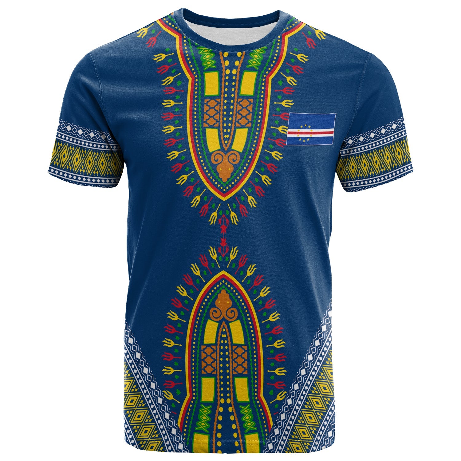 Kabu Verdi Dashiki Design T Shirt Proud Cape Verdean - Wonder Print Shop