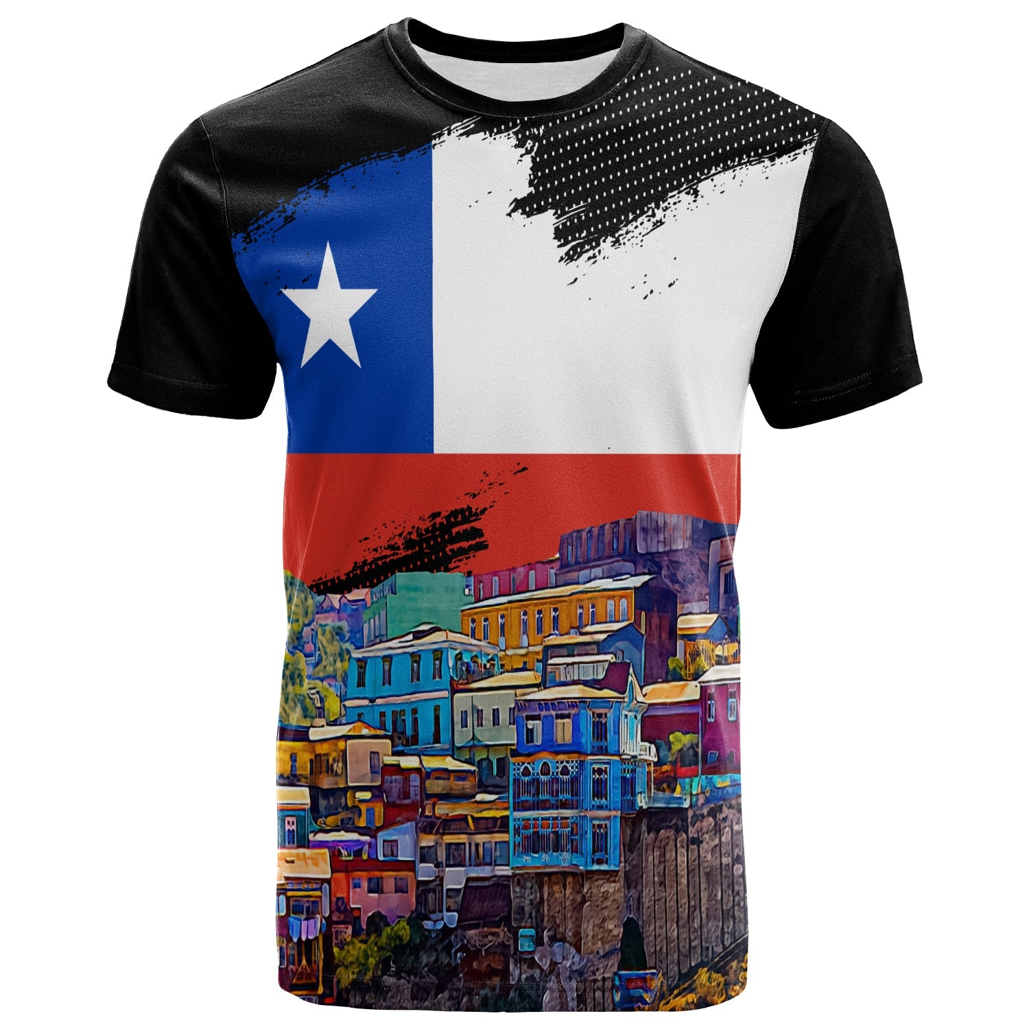 Chile Valparaiso Skyline T Shirt Chilean and Proud - Wonder Print Shop