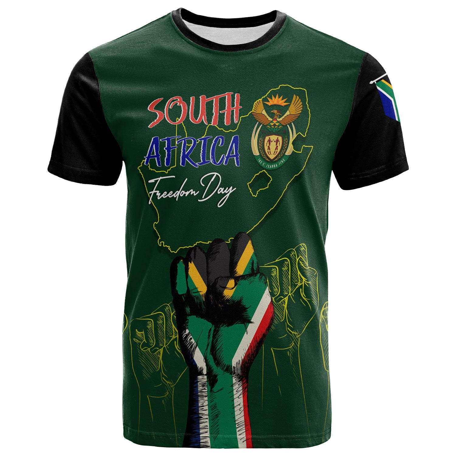 South Africa Freedom Day T Shirt Fist Up Style - Wonder Print Shop