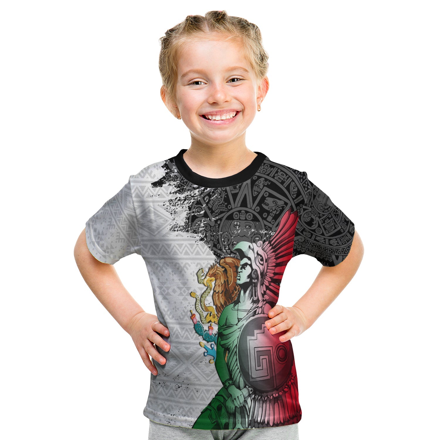 custom-personalised-mexican-tribal-aztec-warriors-kid-t-shirt-eagle-warriors