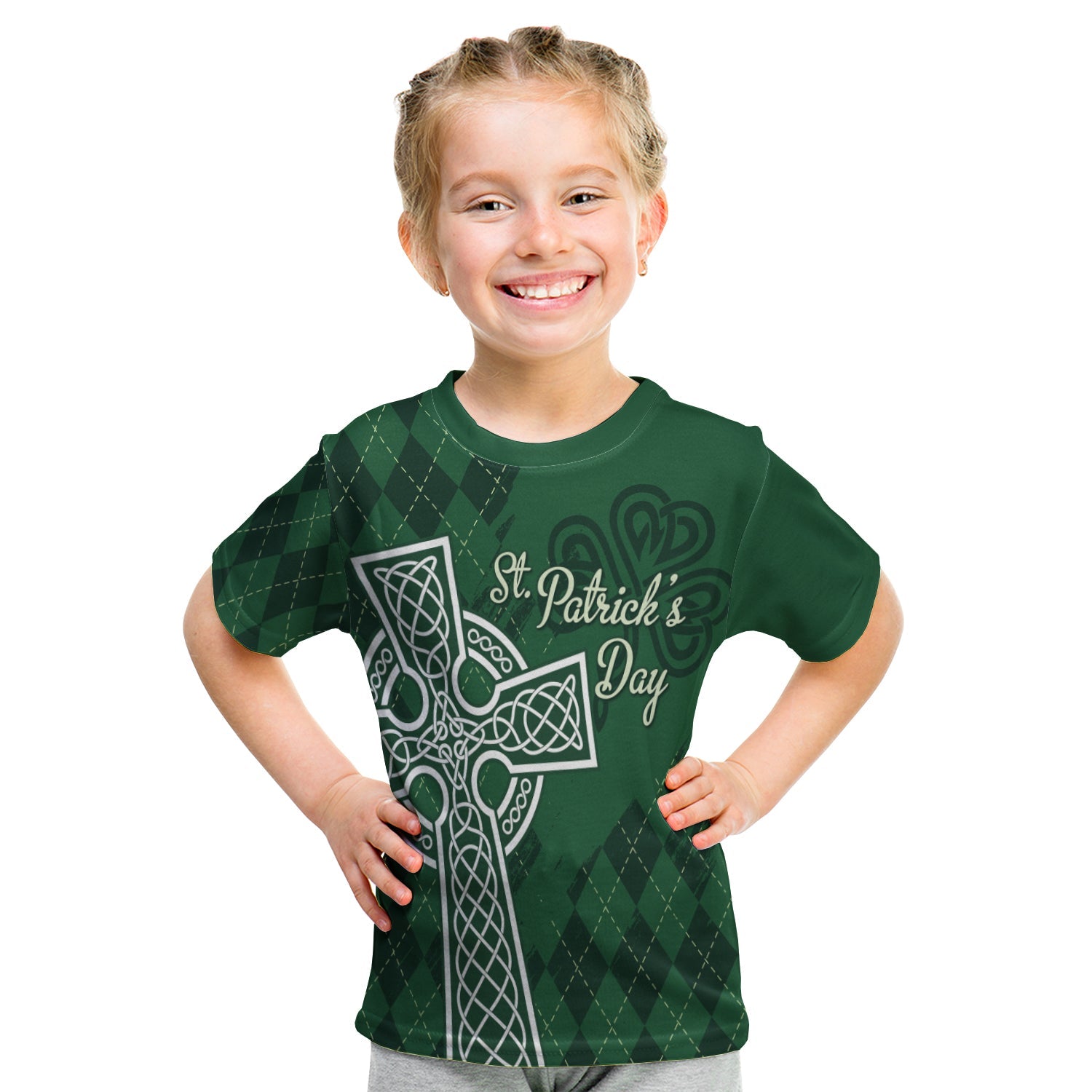 Irish T Shirt KID St. Patrick Day Mix Celtic Cross - Wonder Print Shop