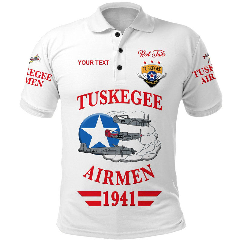 Custom Tuskegee Airmen Polo Shirt The White Tails Original Style White LT8 - Wonder Print Shop