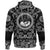 Viking Hoodie Two Ravens Of The God Odin In Scandinavian Style with Bandana Paisley Style RLT12 - Wonder Print Shop