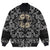 Viking Bomber Jacket Two Wolves Of Odin Geri and Freki Scandinavian and Celtic Style with Bandana Paisley Style RLT12 - Wonder Print Shop