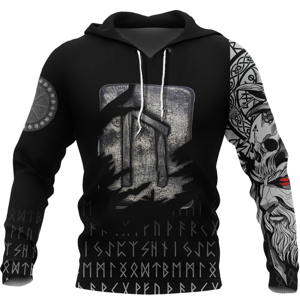 Viking Hoodie Uruz Norse Runes RLT12 - Wonder Print Shop