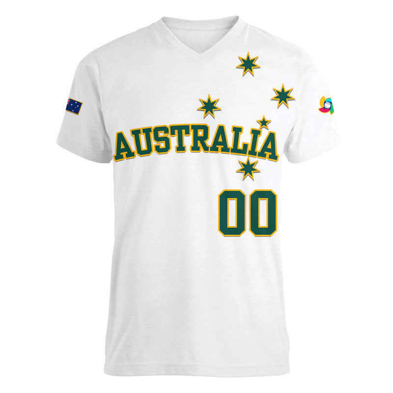 custom-text-and-number-baseball-2023-australia-home-kit-women-v-neck-t-shirt