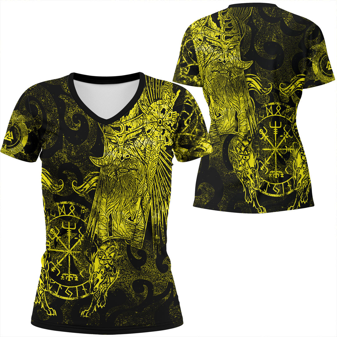 viking-clothing-viking-odin-tattoo-yellow-version-v-neck-t-shirt