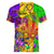 Custom Mardi Gras 2023 V Neck T Shirt Carnival Masks With Feathers - Wonder Print Shop