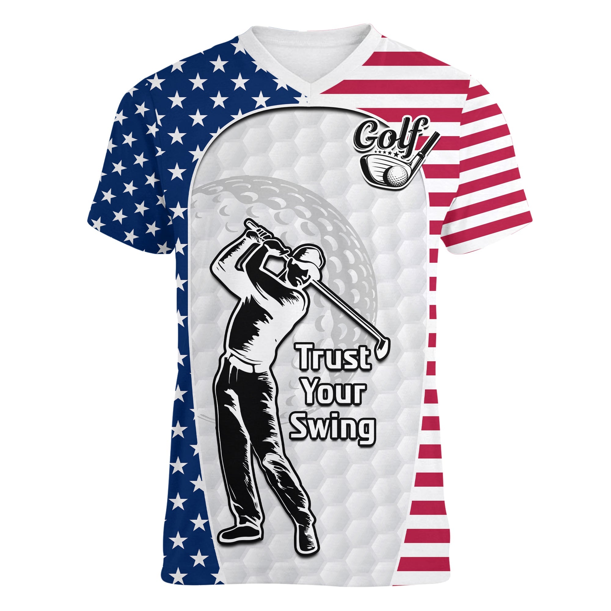 custom-personalised-american-flag-golf-v-neck-t-shirt-gofl-lovers-trust-your-swing