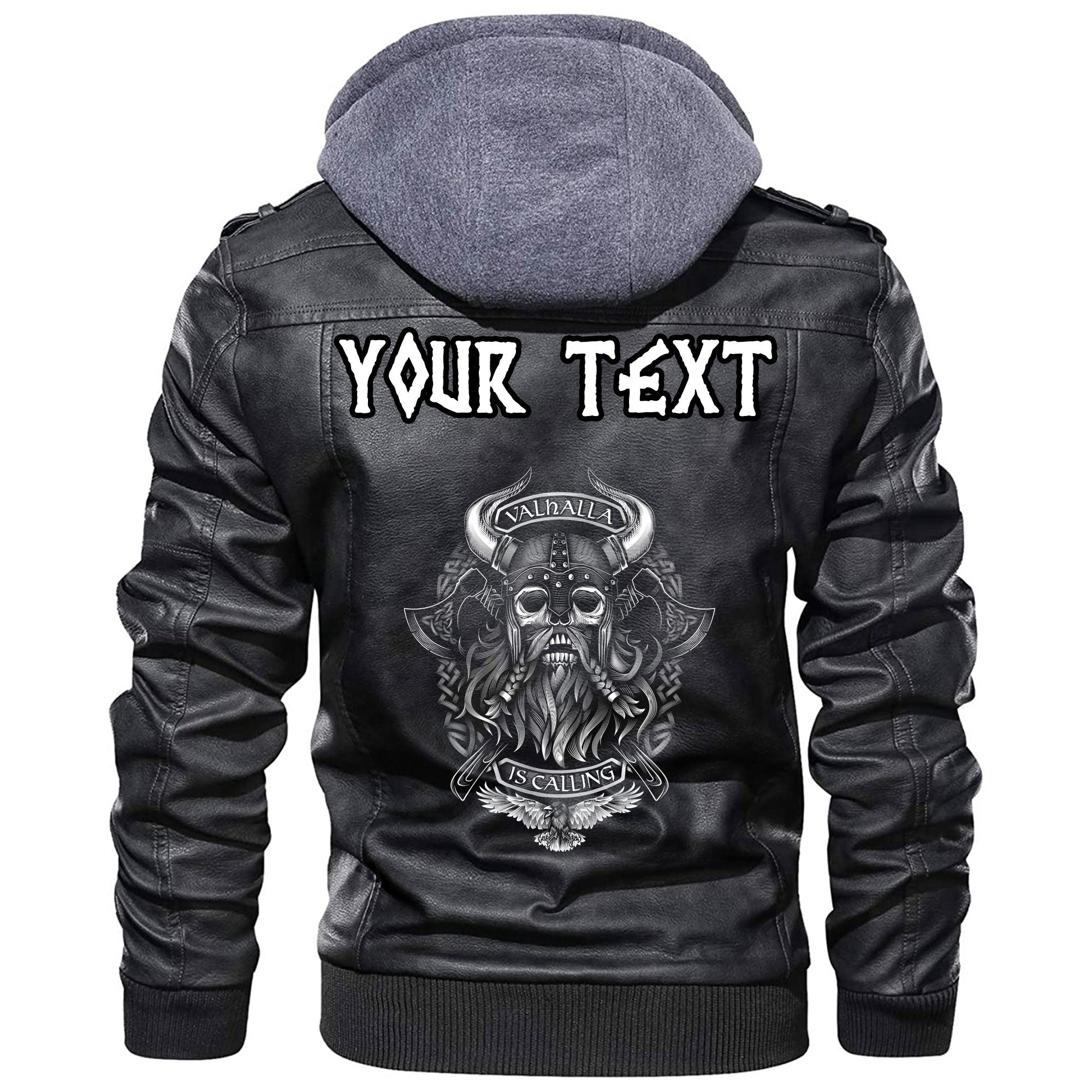 (Custom) Wonder Print Shop - Valhallis Calling Leather Jacket RLT12 - Wonder Print Shop