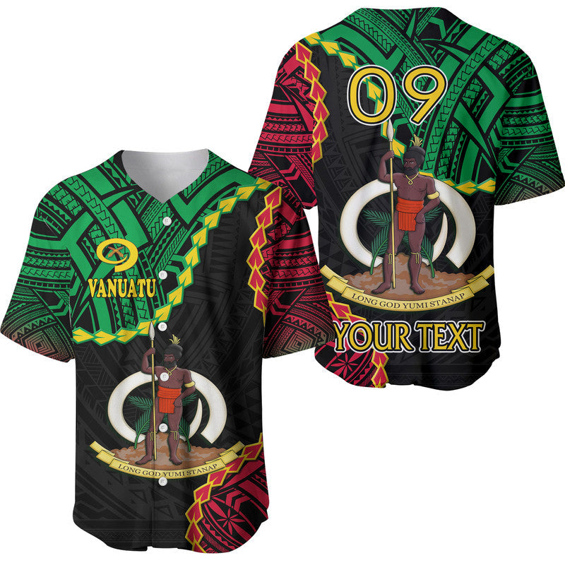 Custom Personalised Vanuatu Baseball Jersey Basic Coat Of Arms LT9 - Wonder Print Shop