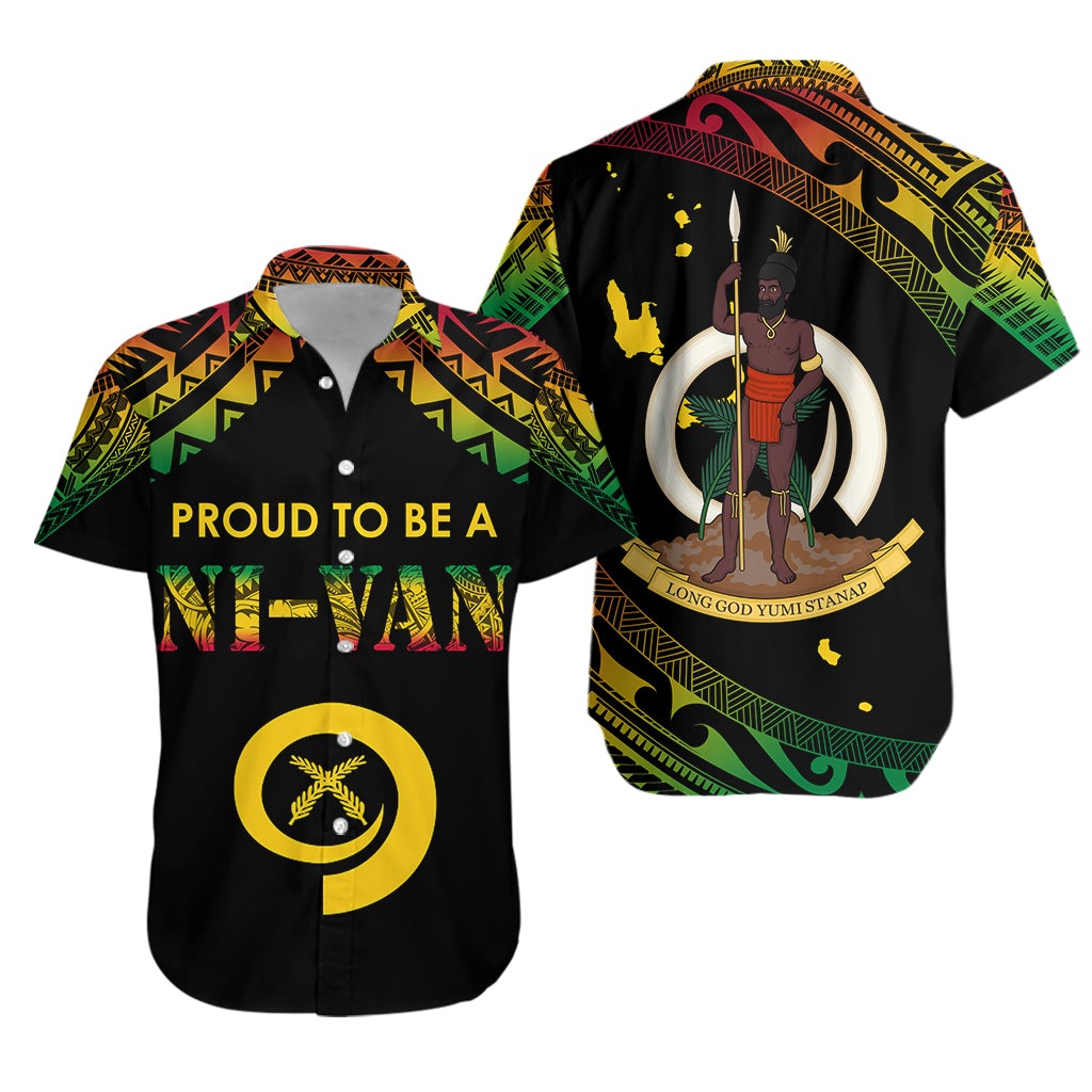 Vanuatu Proud To Be A Ni Van Polynesian Pattern Hawaiian Shirt - Wonder Print Shop