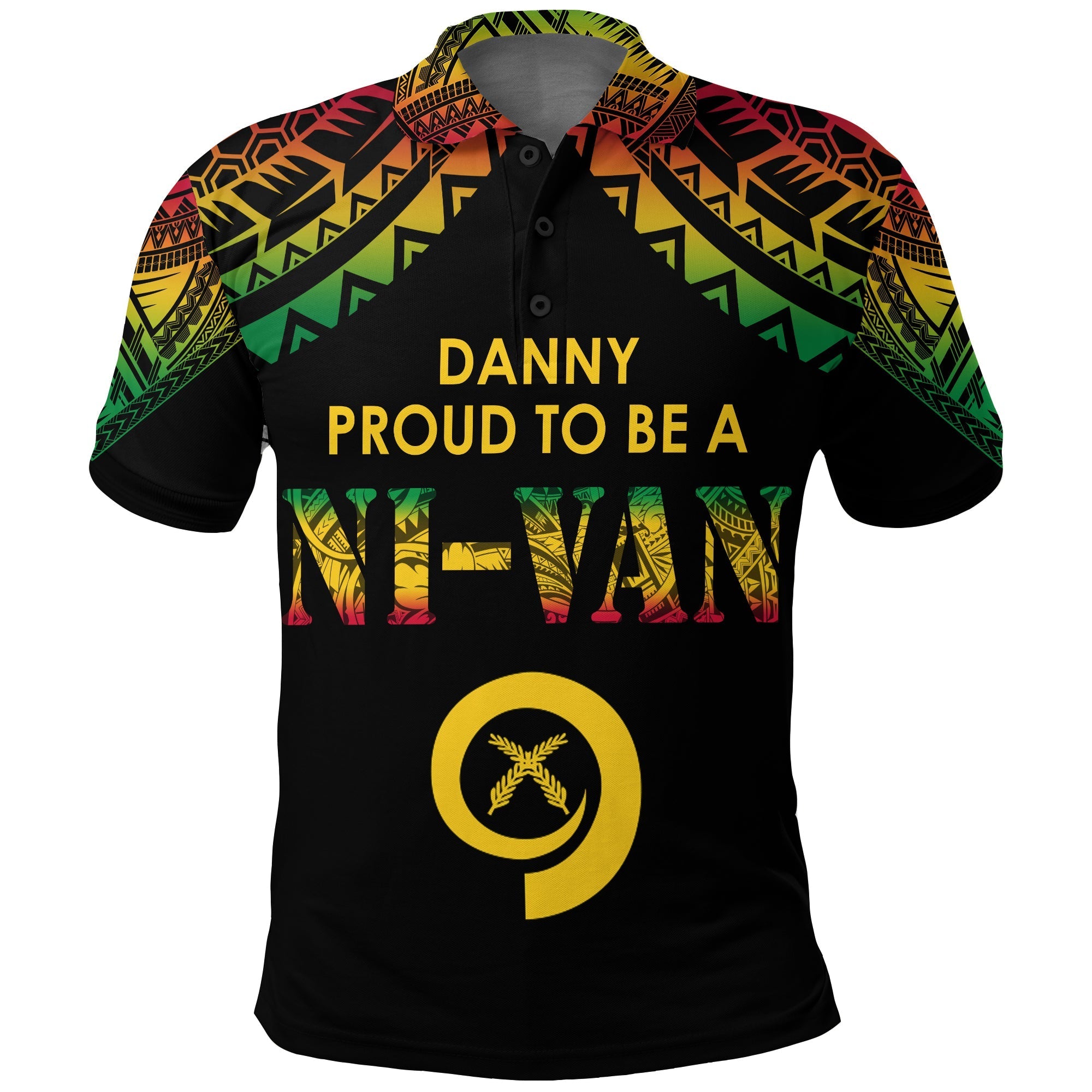 Custom Vanuatu Proud To Be A Ni Van Polynesian Pattern Polo Shirt - Wonder Print Shop