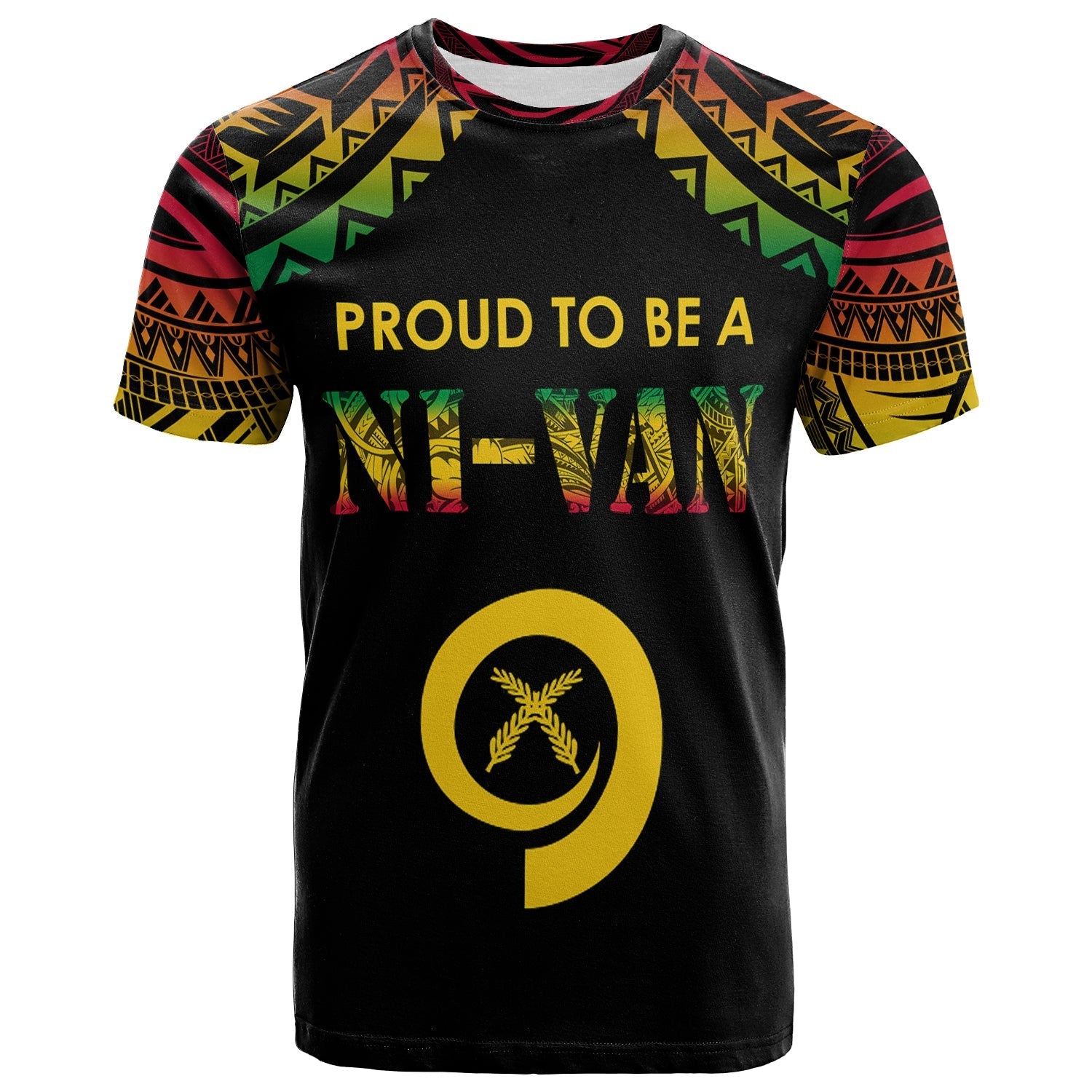 Custom Vanuatu Proud To Be A Ni Van Polynesian Pattern T Shirt - Wonder Print Shop