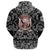 Viking Hoodie Victory Or Valhalla with Bandana Paisley Style RLT12 - Wonder Print Shop