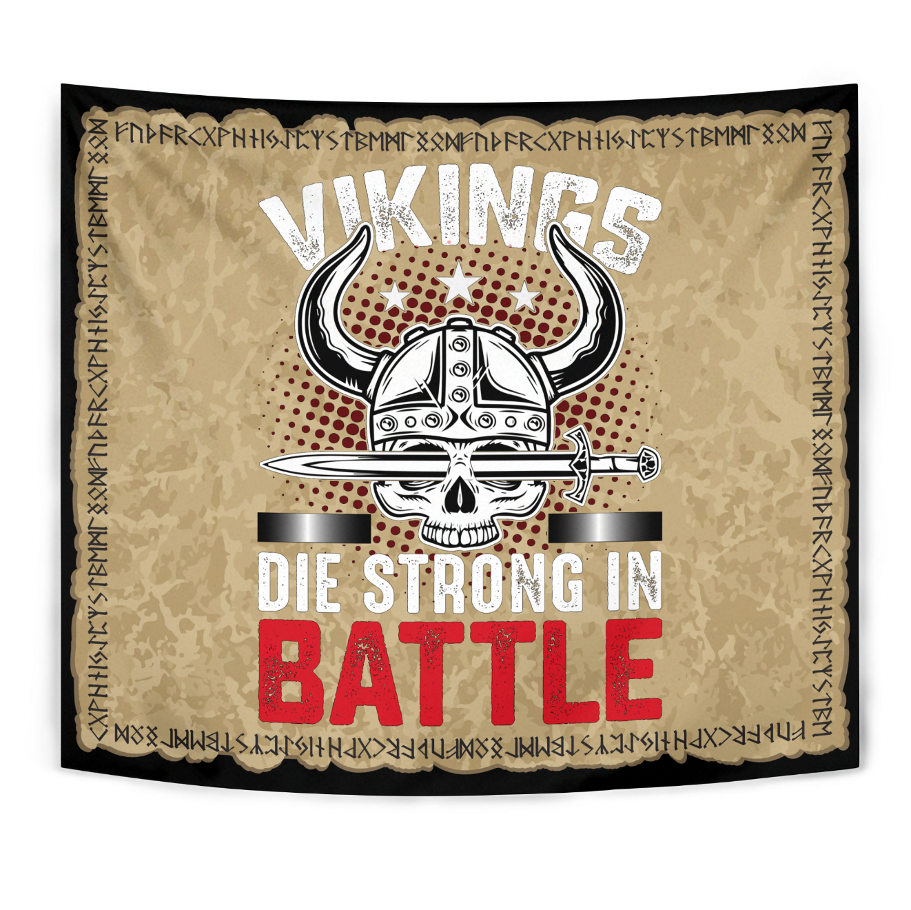 viking-tapestry-viking-die-strong-in-battle