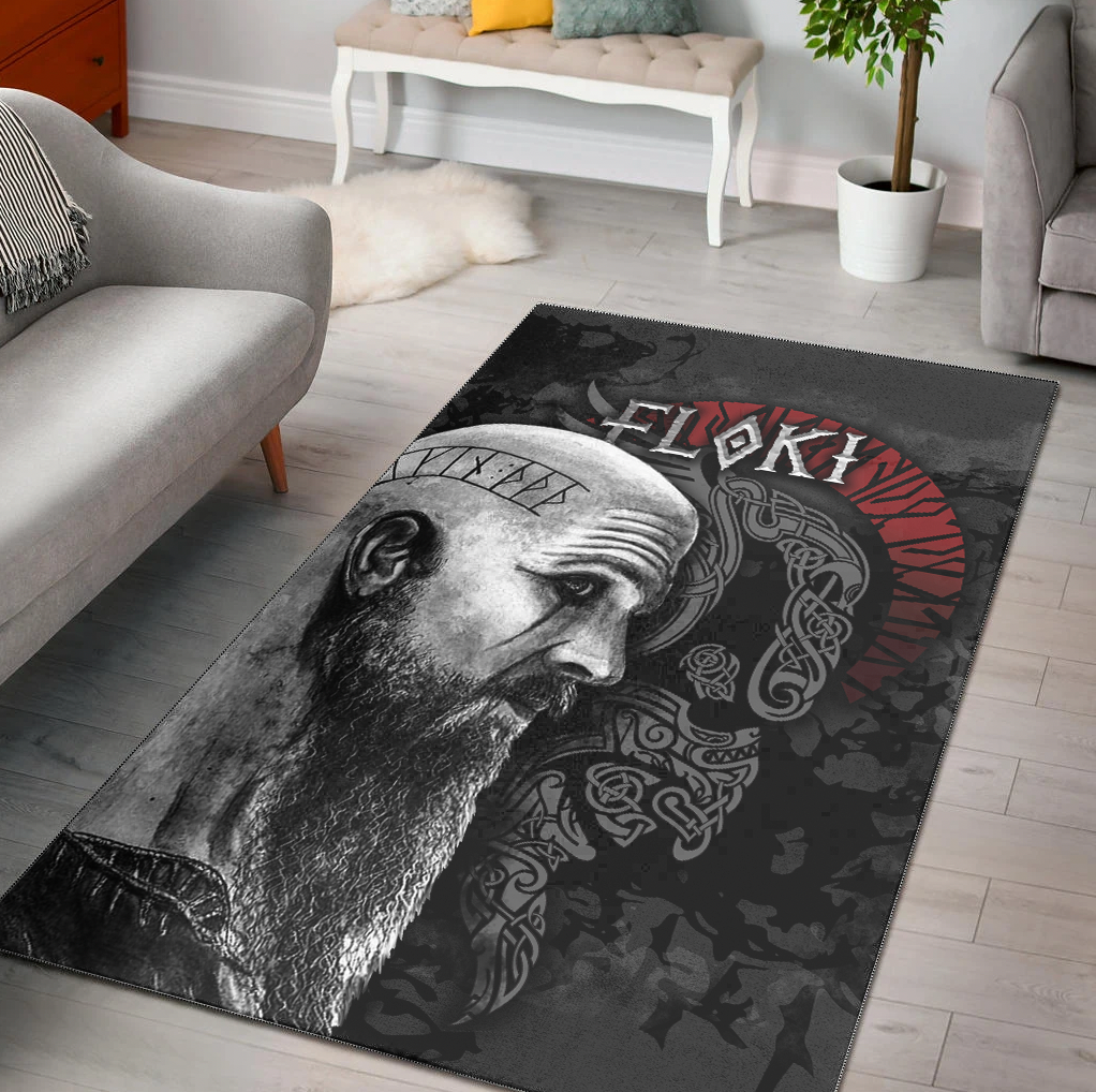 Viking Area Rug Viking Floki Area Rug RLT12 - Wonder Print Shop