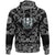 Viking Hoodie Vikings Head In Horned Helmet Axes with Bandana Paisley Style RLT12 - Wonder Print Shop