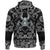 Viking Hoodie Vikings Head In Horned Helmet and Axes with Bandana Paisley Style RLT12 - Wonder Print Shop