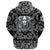 Viking Hoodie Vikings Head In Horned Helmet with Bandana Paisley Style RLT12 - Wonder Print Shop