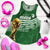 Personalised Saudi Arabia World Cup 2022 Women Racerback Tank Green Falcons - Wonder Print Shop