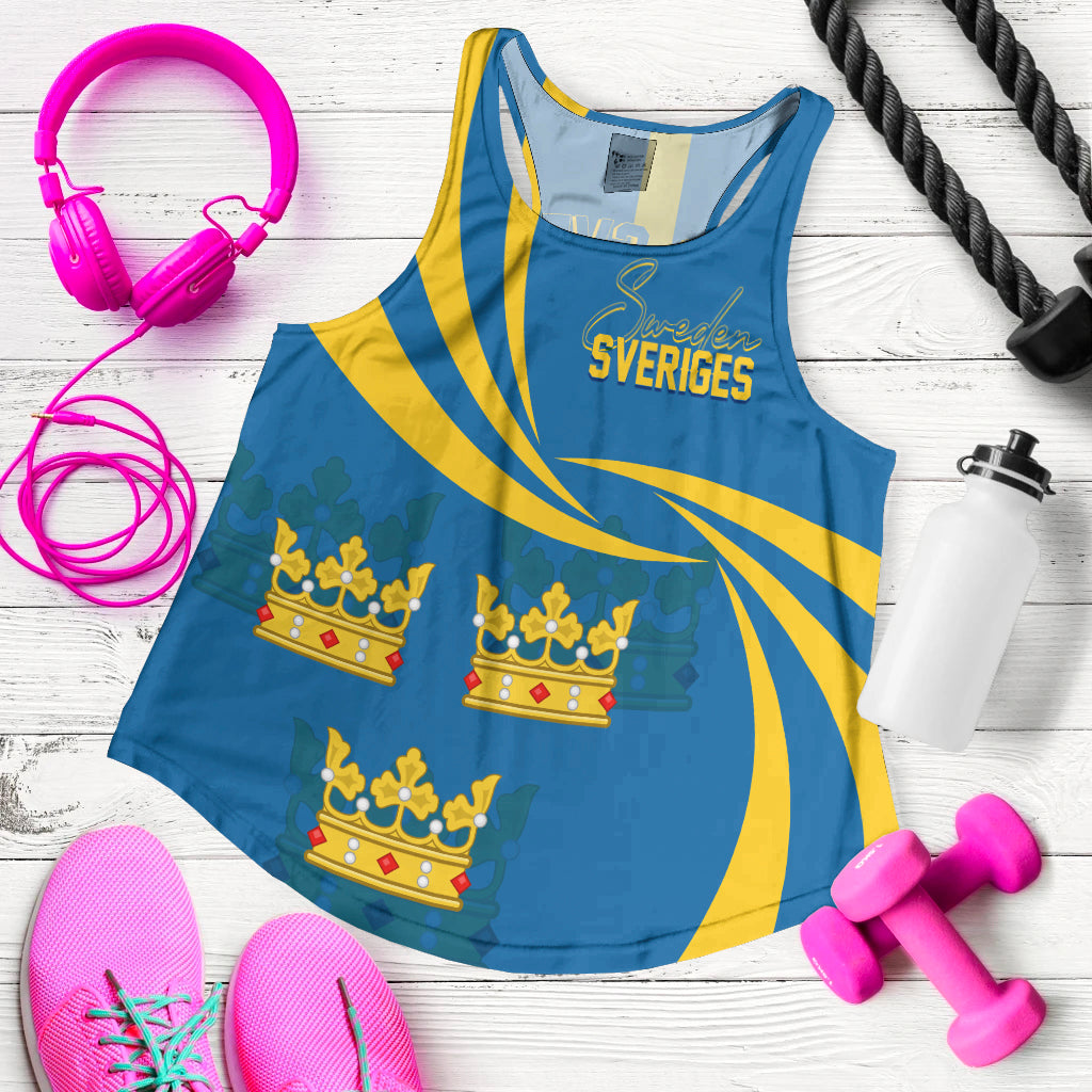 sweden-three-crowns-personalised-women-racerback-tank-heja-sverige