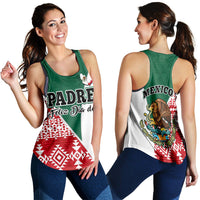 Green racerback tank: front Padre Feliz Dia, back MEXICO eagle crest