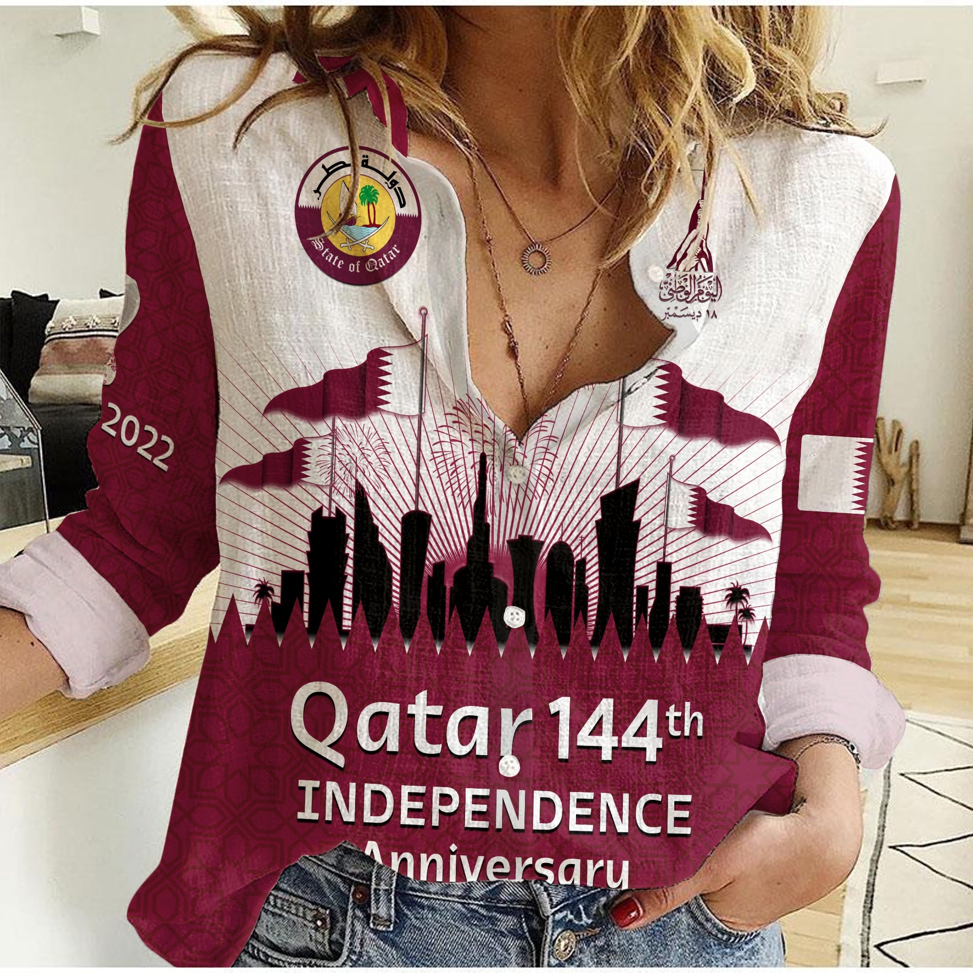 qatar-women-casual-shirt-happy-144th-independence-anniversary-mix-world-cup-2022