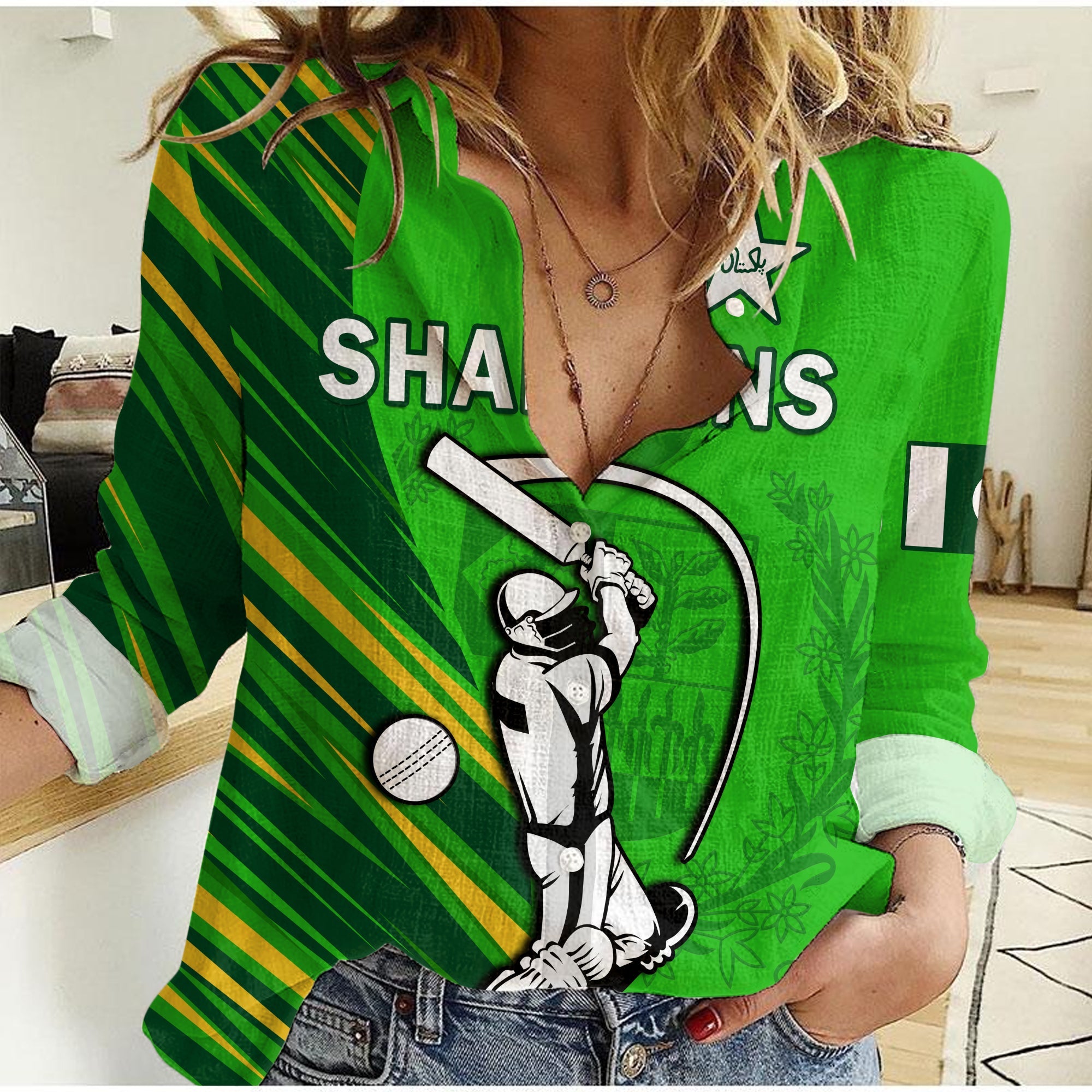 pakistan-cricket-women-casual-shirt-go-shaheens-simple-style