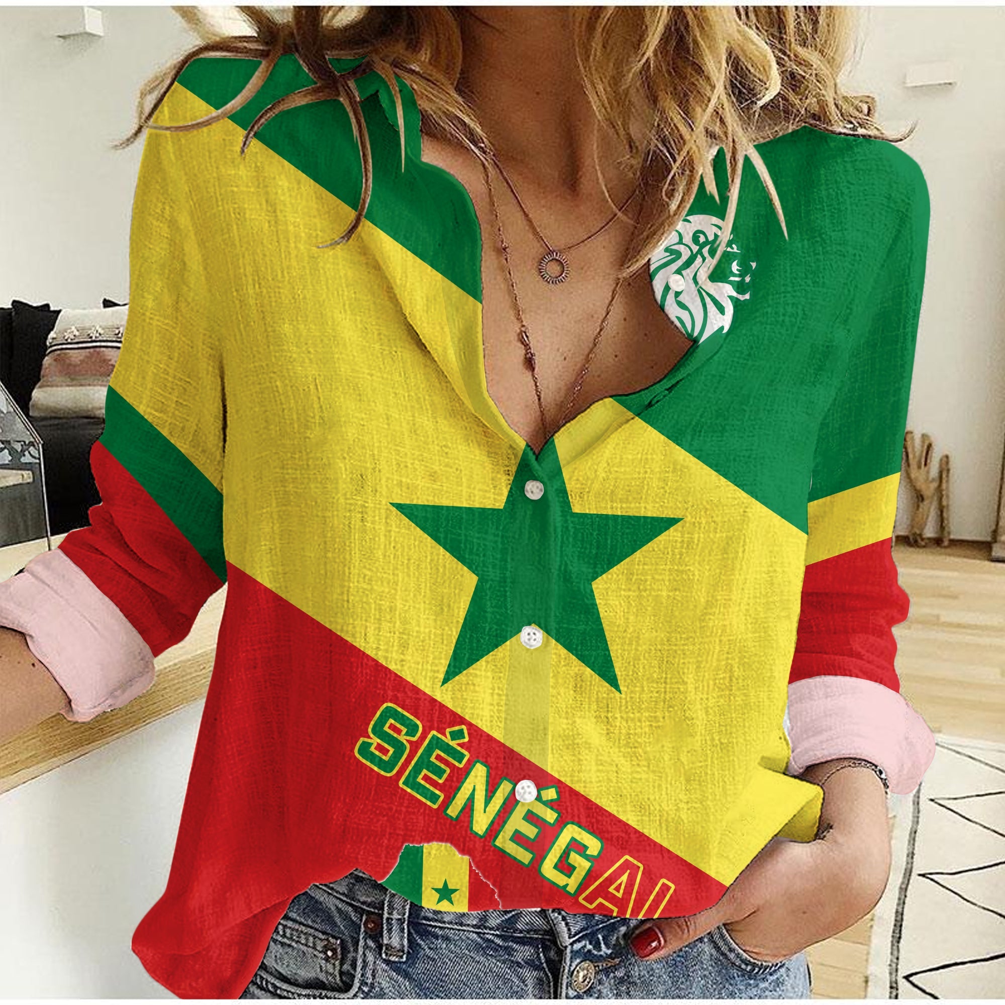 custom-text-and-number-senegal-football-women-casual-shirt-lions-of-teranga-soccer-world-cup-2022-style-flag