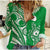 rarotonga-cook-islands-women-casual-shirt-turtle-and-map-style-green