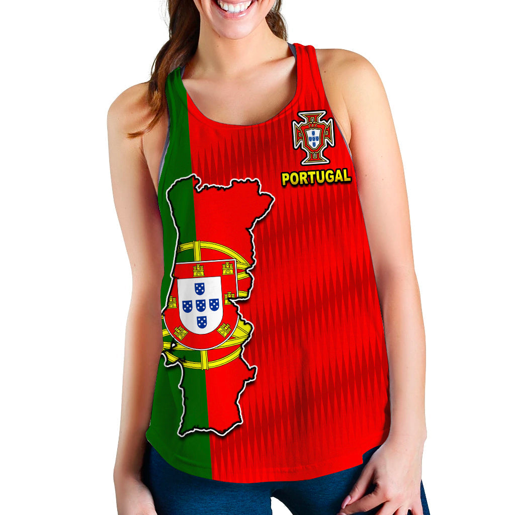 Portugal Football 2022 Women Racerback Tank Style Flag Portuguese Champions LT13 - Wonder Print Shop