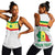 (Custom Personalised) Senegal Football 2022 Women Racerback Tank Champion Teranga Lions Mix African Pattern LT13 - Wonder Print Shop